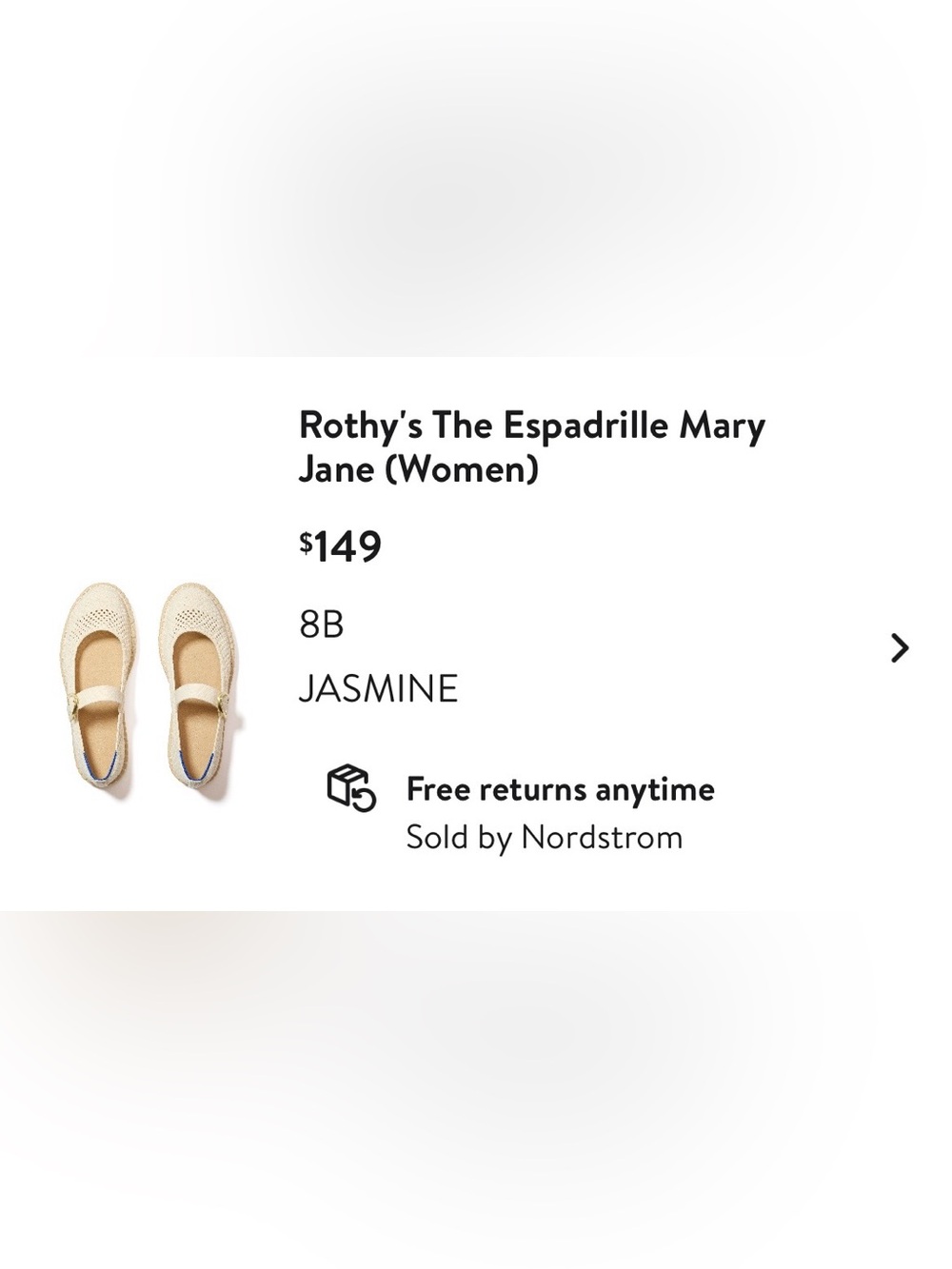 Rothy’s The Espadrille Mary Jane size 8 in Jasmine - Picture 10 of 10